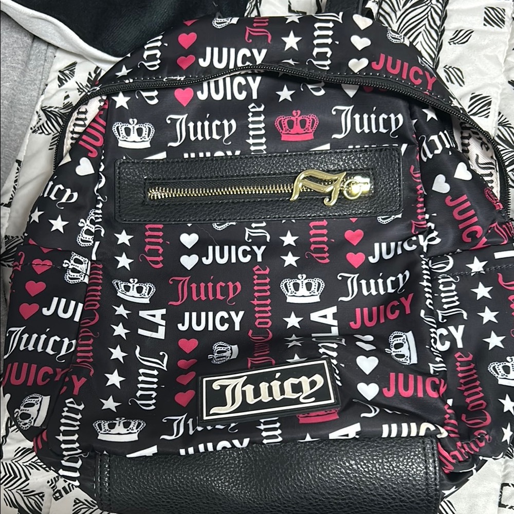 Juicy Couture Black and Red Backpack